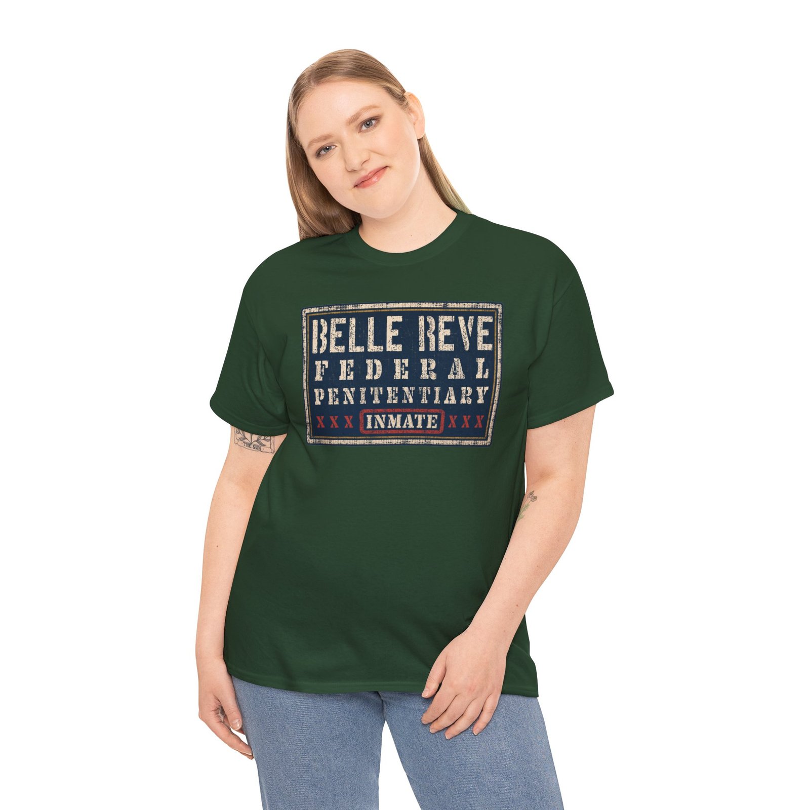 Belle Reve Federal Penitentiary Inmate – Unisex T-Shirt – Villainous Vibes - Image 6