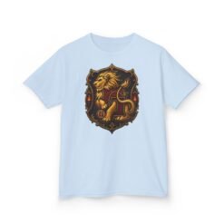 House of Lion – Kids Unisex T-Shirt – Young Wizards with Courage to Spare - Image 7