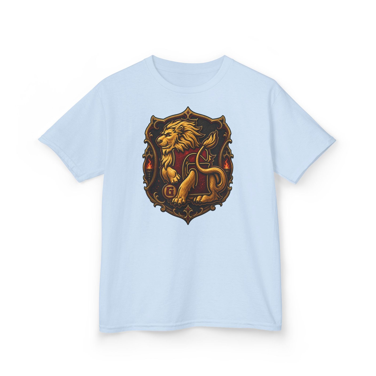 House of Lion – Kids Unisex T-Shirt – Young Wizards with Courage to Spare - Image 7