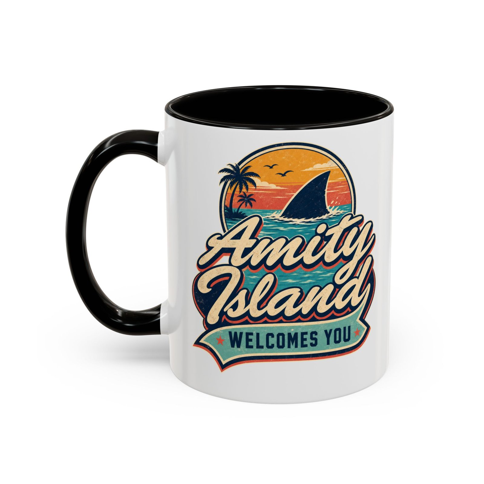 Amity Island Welcomes You – Color Accent Mug – Coffee With a Bite - Image 6