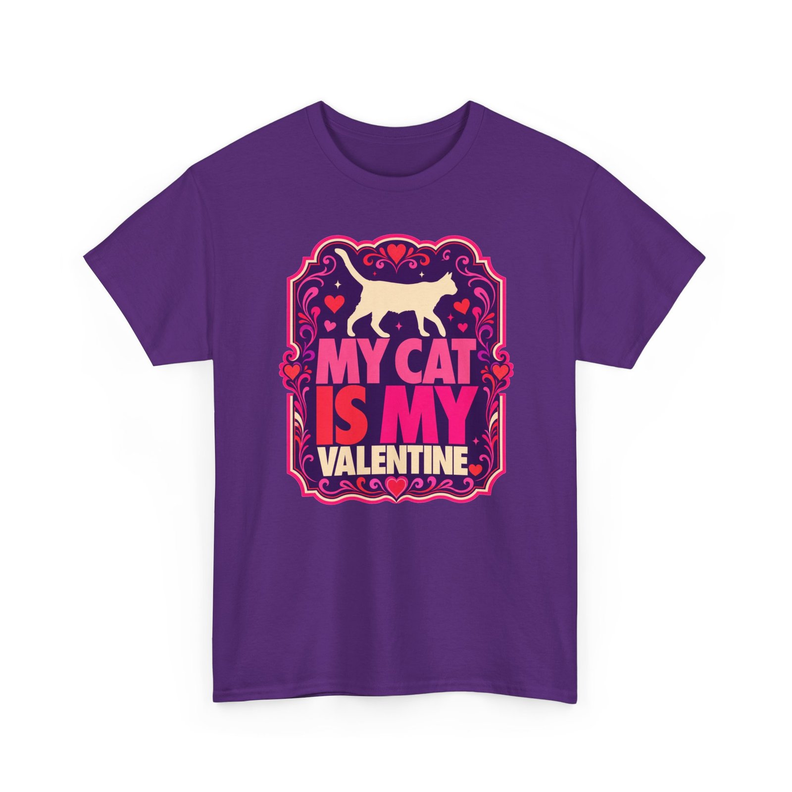 My Cat Is My Valentine - Unisex T-Shirt – True Love Has Whiskers - Image 19