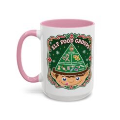 Elf Food Groups – Color Accent Mug – Sweet Sips, North Pole Style - Image 42