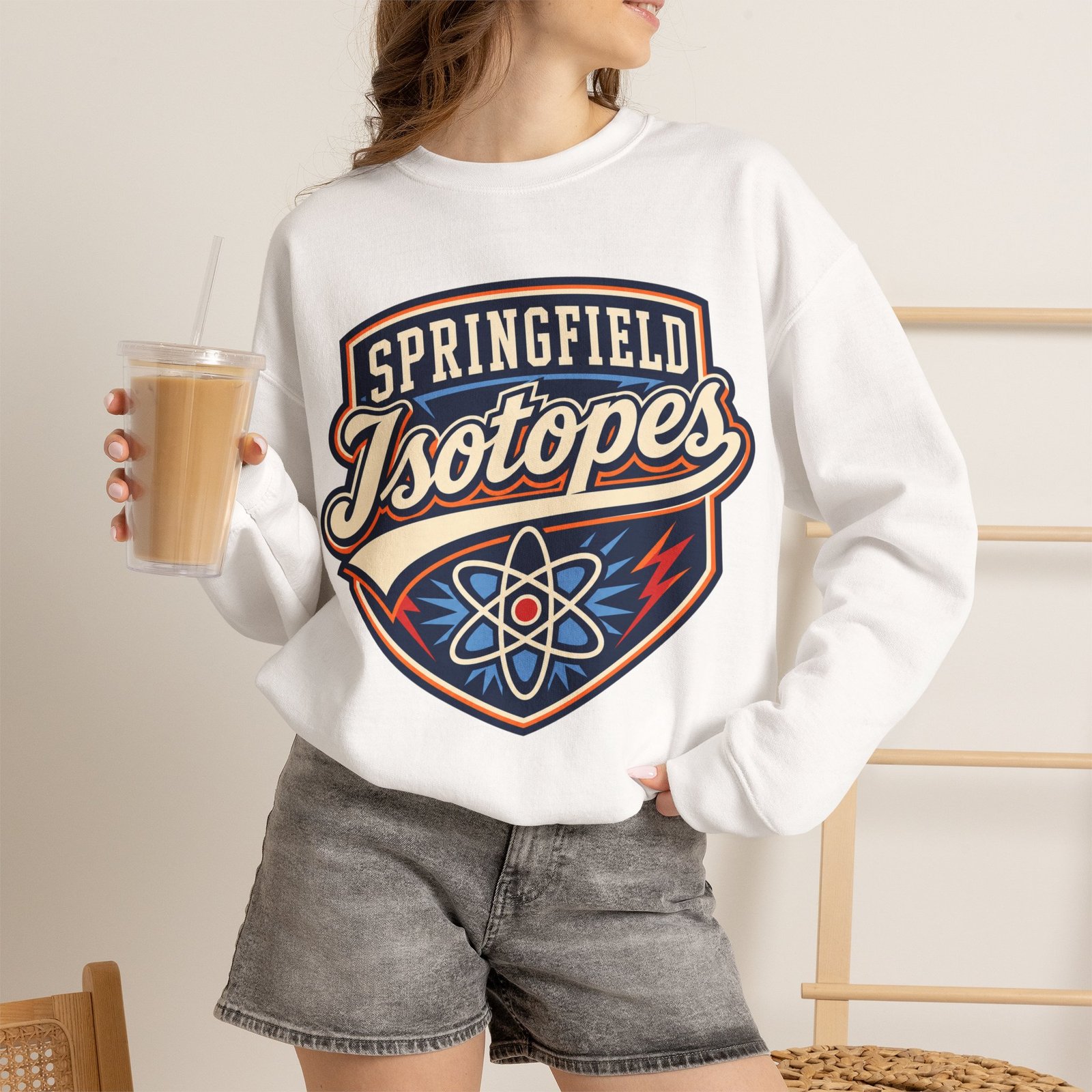 Springfield Isotopes – Unisex Sweatshirt – Nuclear-Powered Baseball Style - Image 8