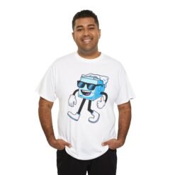 Too Cool Walking Ice Cube - Unisex T-Shirt – Funny Stay Frosty and Chill Pun - Image 3