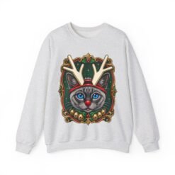 Rudolph Catmas Unisex Sweatshirt – Feline Festive, Reindeer Ready - Image 10