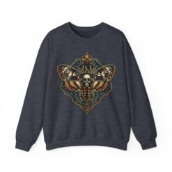 Death's-Head Moth - Unisex Sweatshirt – Dark Elegance - Image 14