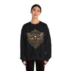 Death's-Head Moth - Unisex Sweatshirt – Dark Elegance - Image 4