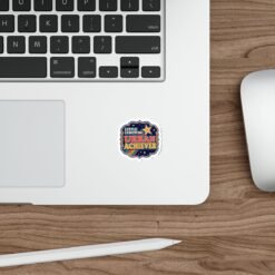 Alternative view of Little Lebowski Urban Achiever – Outdoor Sticker – Proudly Achieving Modest Goals