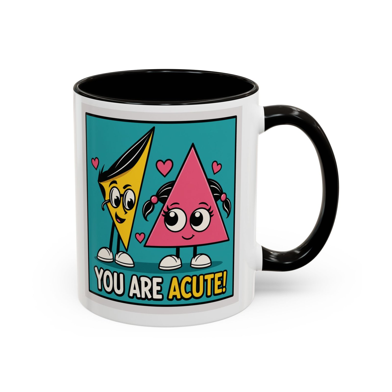 You Are Acute - Color Accent Mug – Funny Geometry, Math Pun - Teacher - Image 3