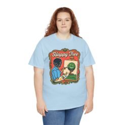 "Happy Tree" Unisex T-Shirt – Peace, Paint, and Positivity - Image 9