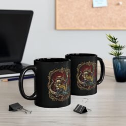 Dancing Baby Xenomorph – Black Mug – Coffee, Chaos and a Tiny Top Hat - Image 4