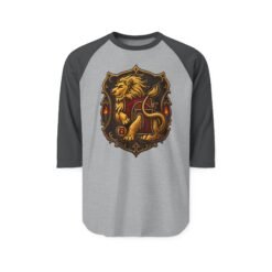 House of Lion – Unisex Raglan T-Shirt – Wizarding School Courage Meets Game-Day Style - Image 10