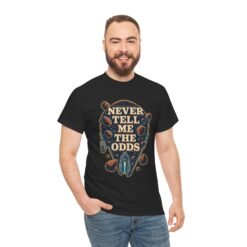Never Tell Me the Odds – Unisex T-Shirt – Funny Sci-Fi Asteroid Field - Image 3