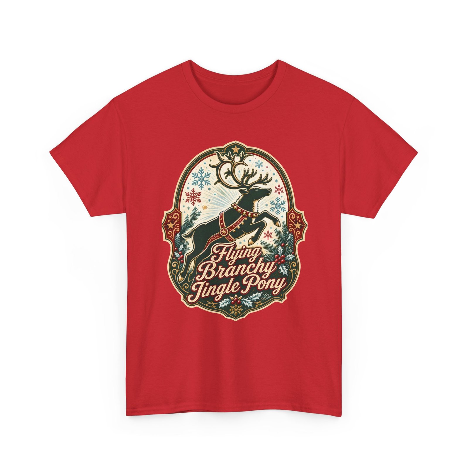 Flying Branchy Jingle Pony - Unisex T-Shirt – Reindeer Ridiculousness - Image 21