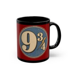 Platform 9¾ – Black 11oz or 15oz Mug – Coffee Before the Hogwarts Express