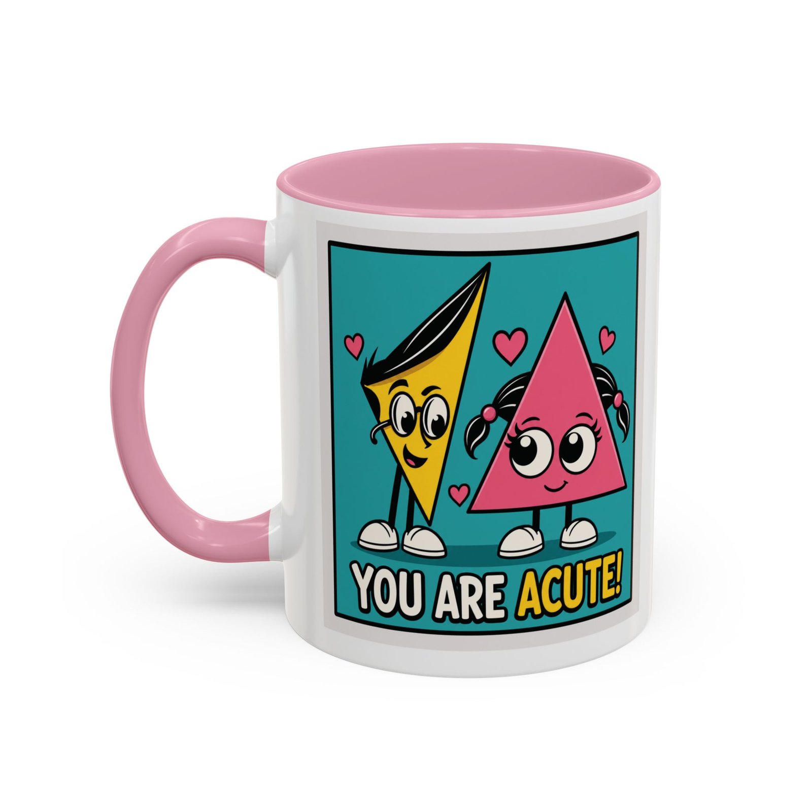 You Are Acute - Color Accent Mug – Funny Geometry, Math Pun - Teacher - Image 12