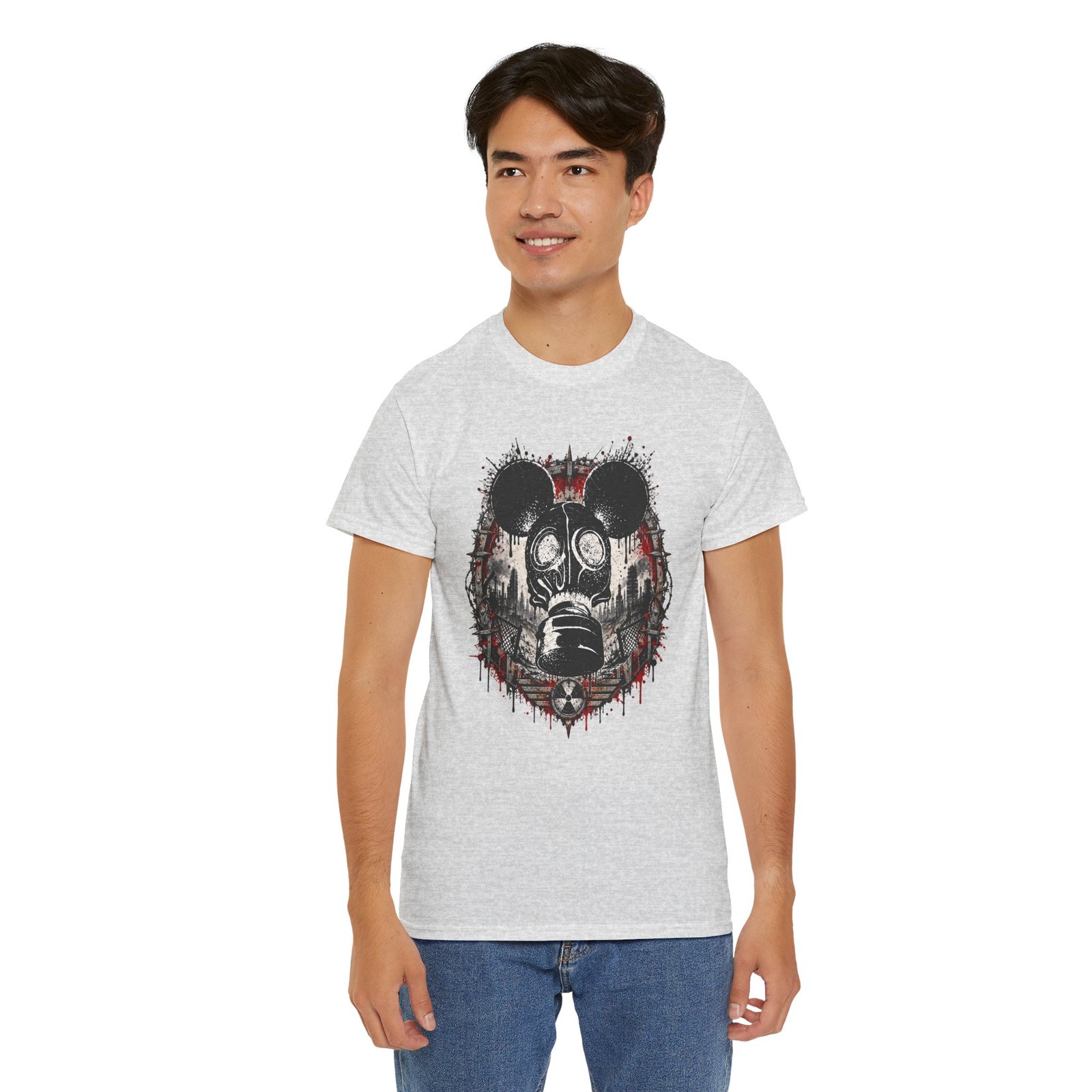 Gas Mask Mouse - Unisex T-Shirt – Cute, Creepy and Ready for Anything - Image 13