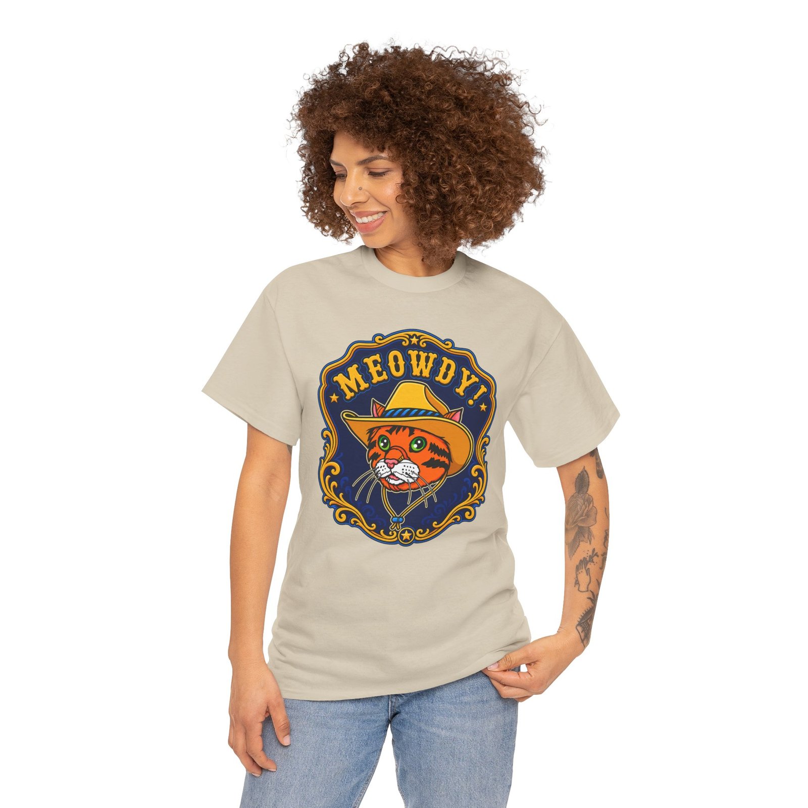 Meowdy! Cowboy Cat - Unisex T-Shirt – Howdy, Purrtner - Image 6