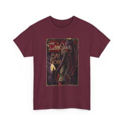 Bat Noir – Unisex T-Shirt – Bram Stoker’s Vampire Bat in the Shadows - Image 11