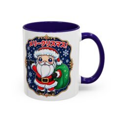Kawaii Santa - Color Accent Mug – メリークリスマス with Every Sip - Image 5