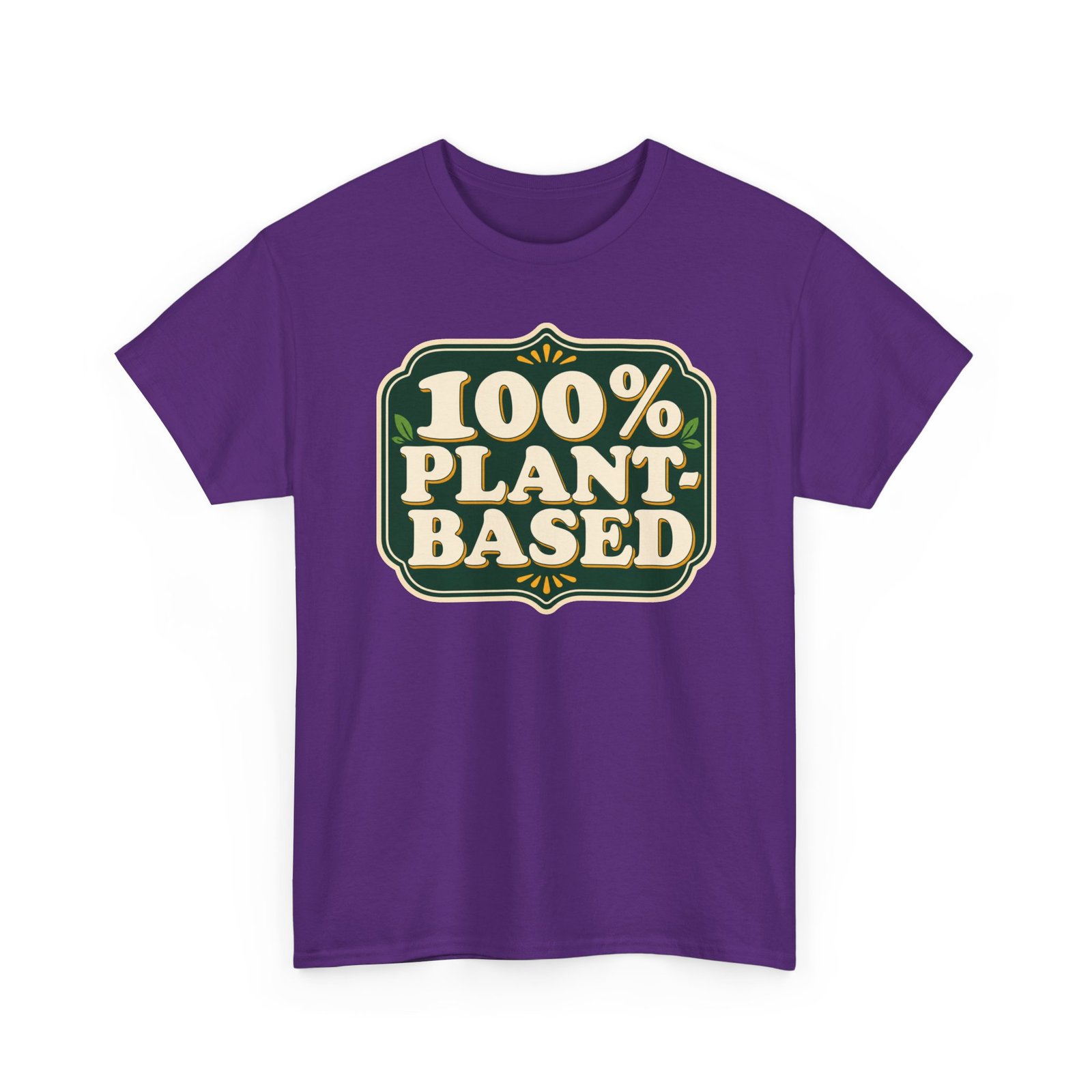 100% Plant Based - Unisex T-Shirt – Funny Vegan, Vegetarian and Plant Lover - Image 17