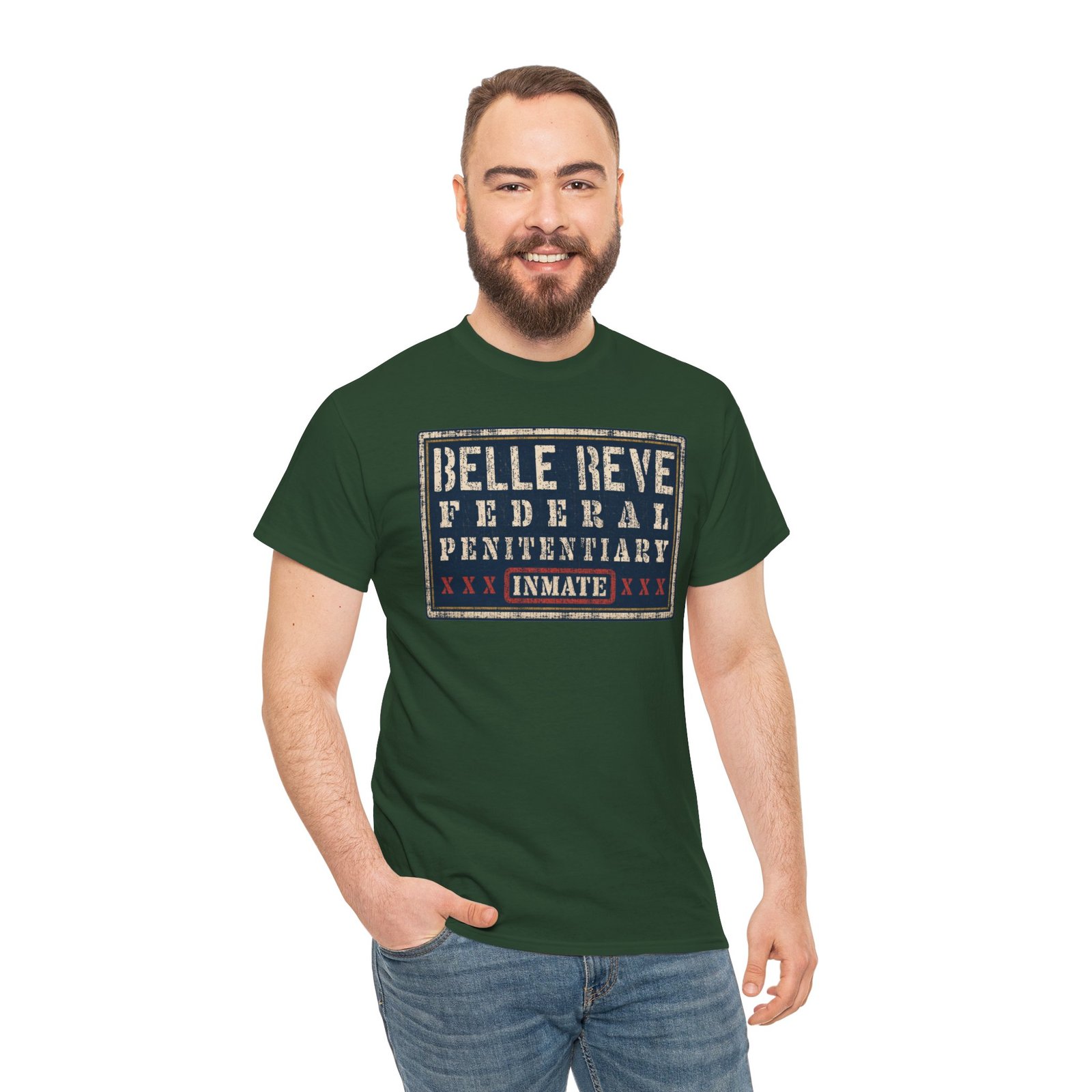 Belle Reve Federal Penitentiary Inmate – Unisex T-Shirt – Villainous Vibes - Image 7