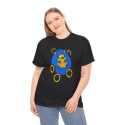 Blue Hedgehog and Golden Rings Unisex T-Shirt – Retro Gaming and Arcade - Image 7