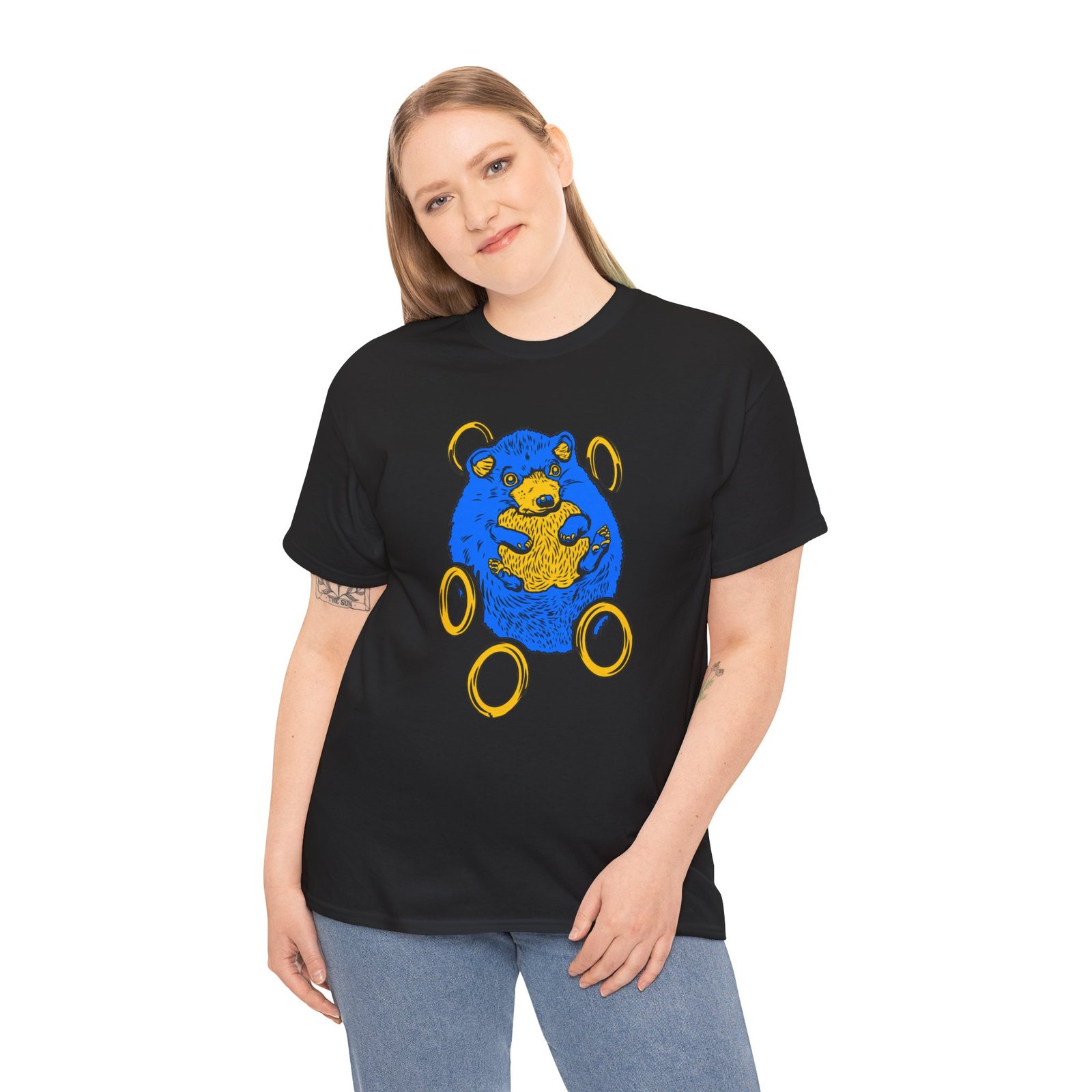 Blue Hedgehog and Golden Rings Unisex T-Shirt – Retro Gaming and Arcade - Image 7