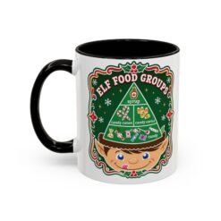 Elf Food Groups – Color Accent Mug – Sweet Sips, North Pole Style - Image 4