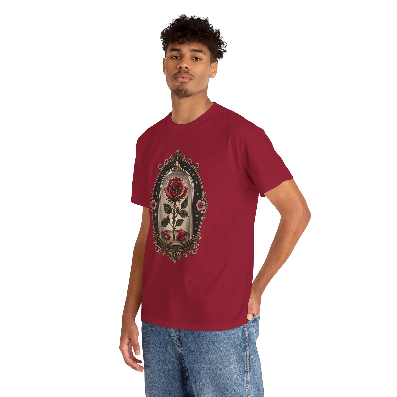 Enchanted Rose - Unisex T-Shirt – Timeless Beauty, Captured in Glass - Image 9