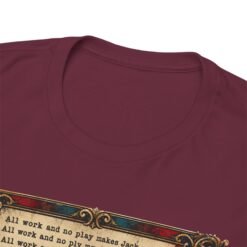 All Work No Play – Unisex T-Shirt – The Shining-Inspired Typewriter Horror - Image 5