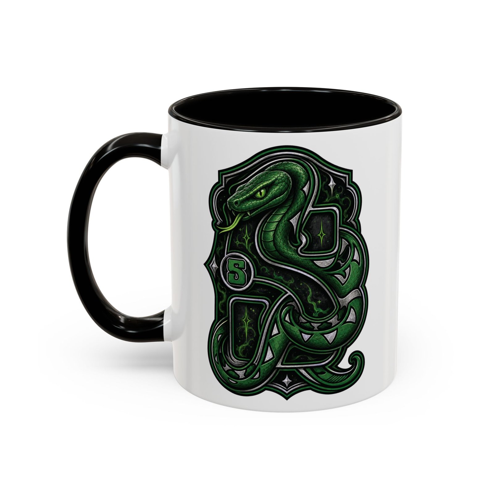 House of Snake – Accent Color Mug – Wizarding School Ambition in Every Sip
