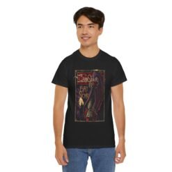 Bat Noir – Unisex T-Shirt – Bram Stoker’s Vampire Bat in the Shadows - Image 7