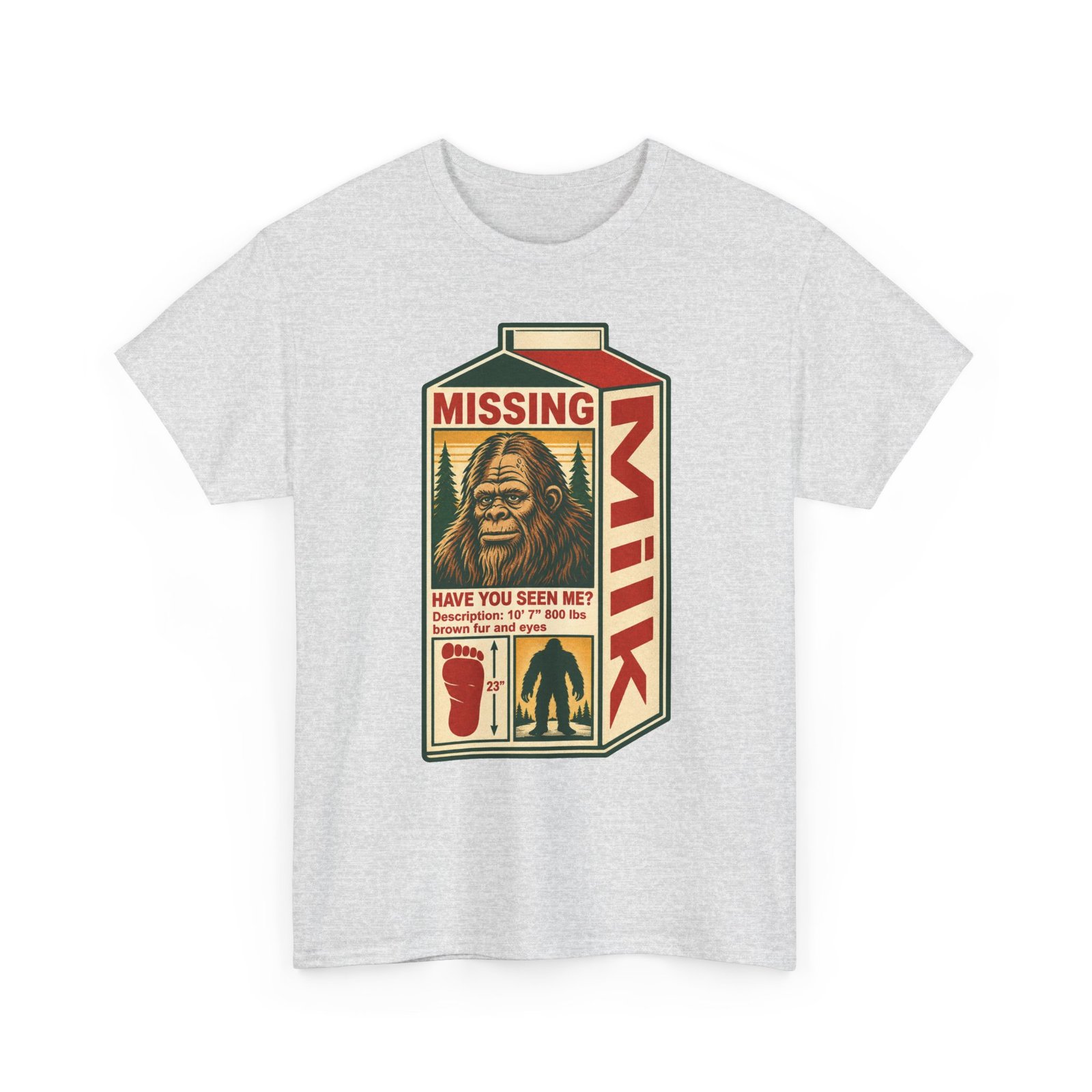 Missing Bigfoot – Unisex T-Shirt – Have You Seen This Sasquatch? - Image 9