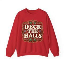 Deck the Halls – Unisex Sweatshirt – Cozy Cheer, Classic Holiday Vibes - Image 15
