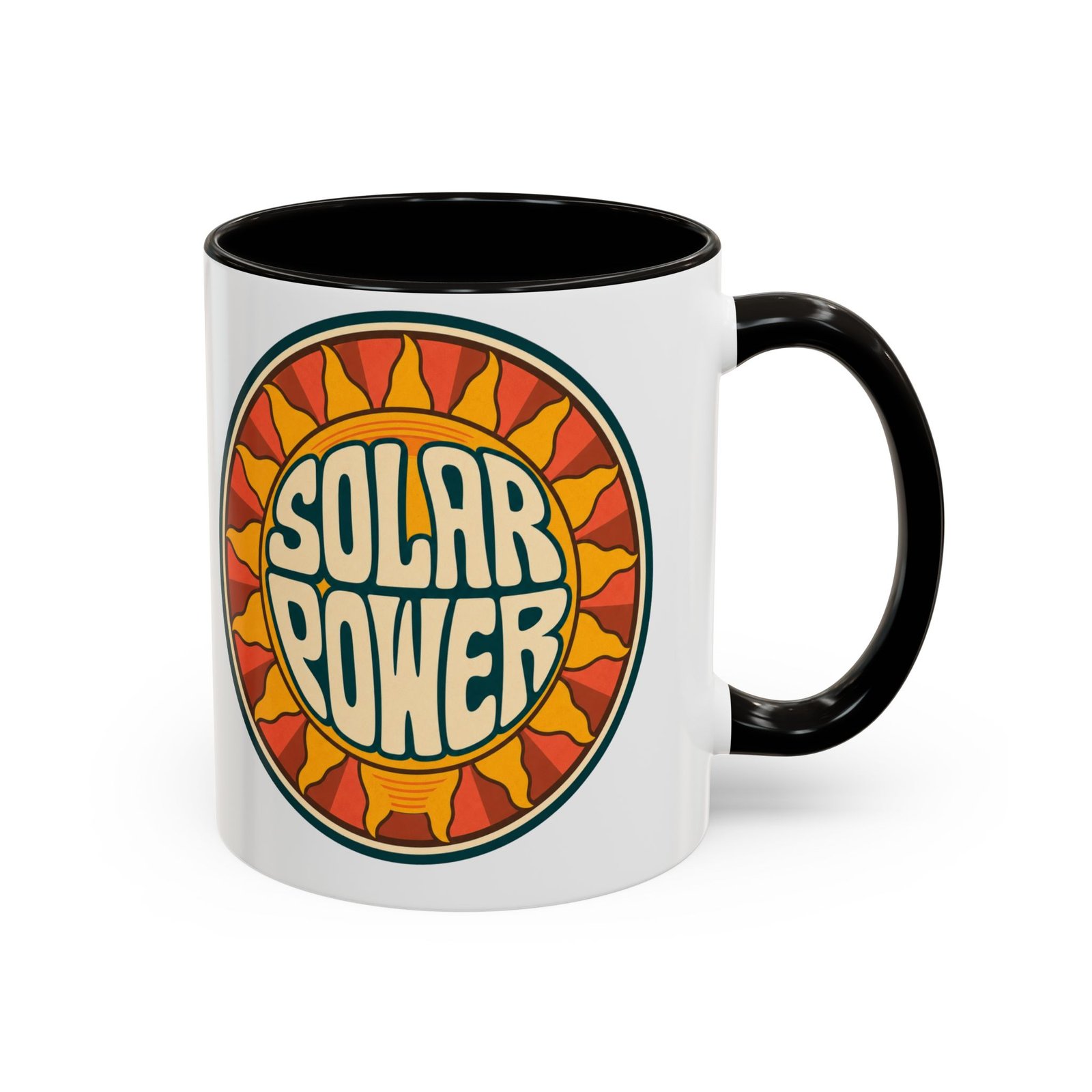 Solar Power – Color Accent Mug – Renewable Morning Energy - Image 3