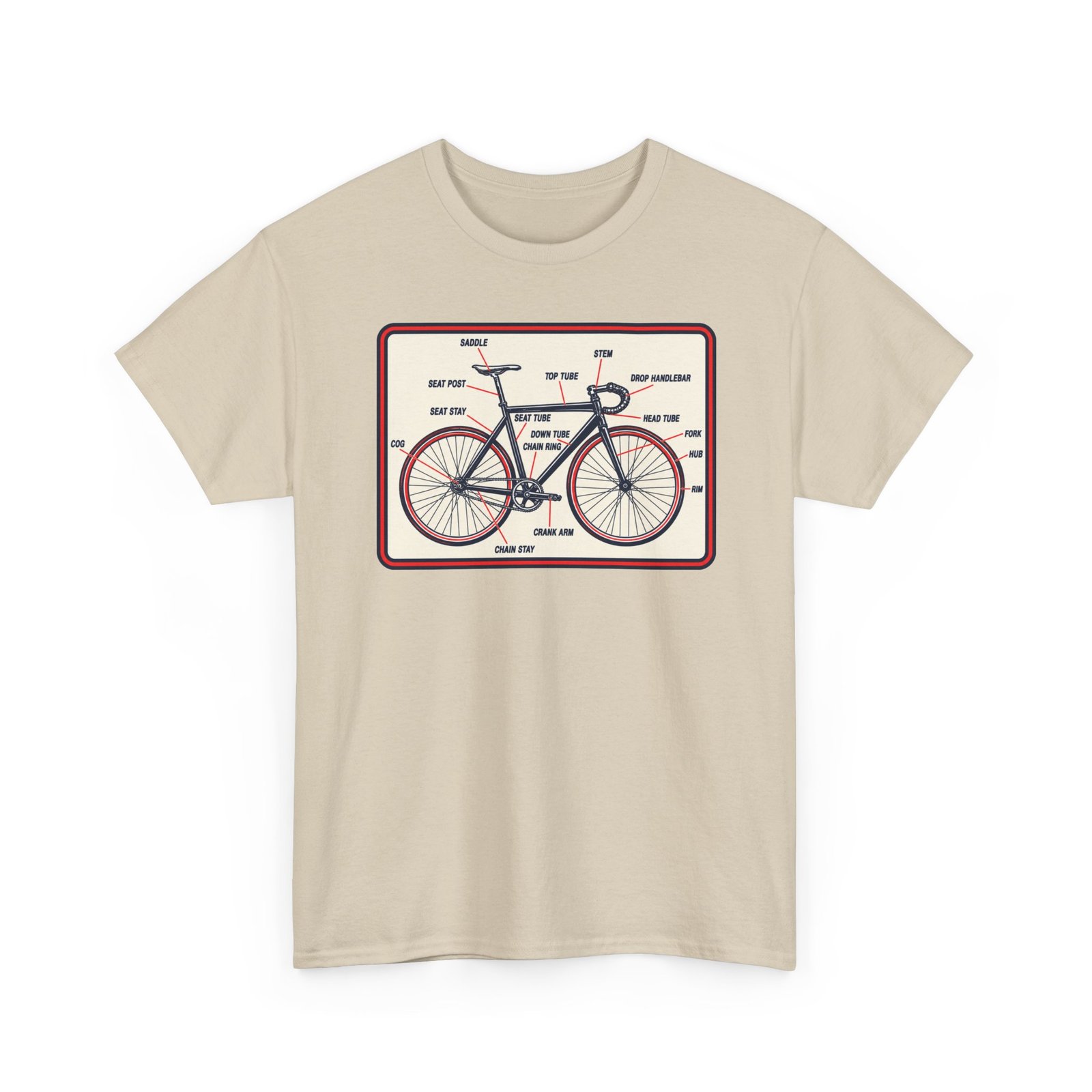 Know Your Bike – Unisex T-Shirt – Two-Wheeled Anatomy Lesson - Image 10