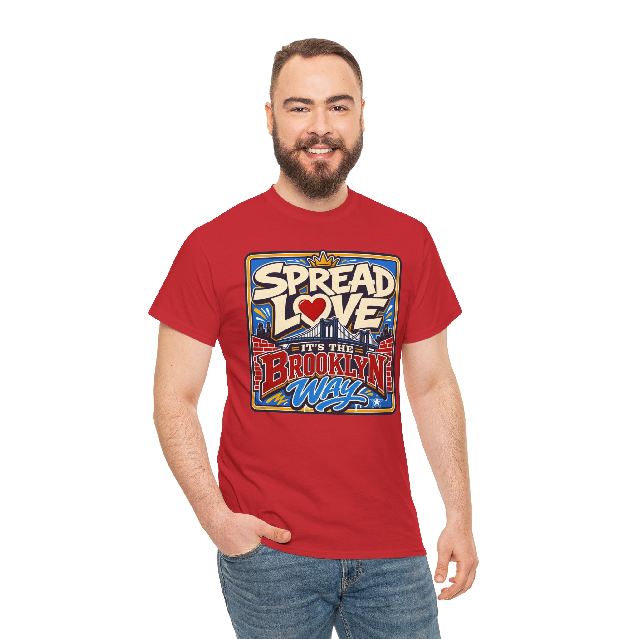 Spread the Love the Brooklyn Way – Unisex T-Shirt – Brooklyn Street Art Style - Image 3