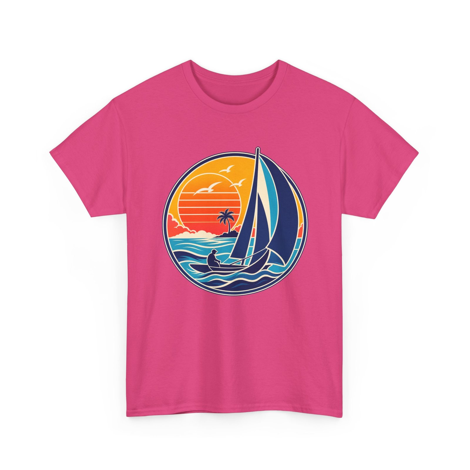 Retro Sail and Sun - Unisex T-Shirt – Vintage Sailboat, Nautical - Coastal - Image 20