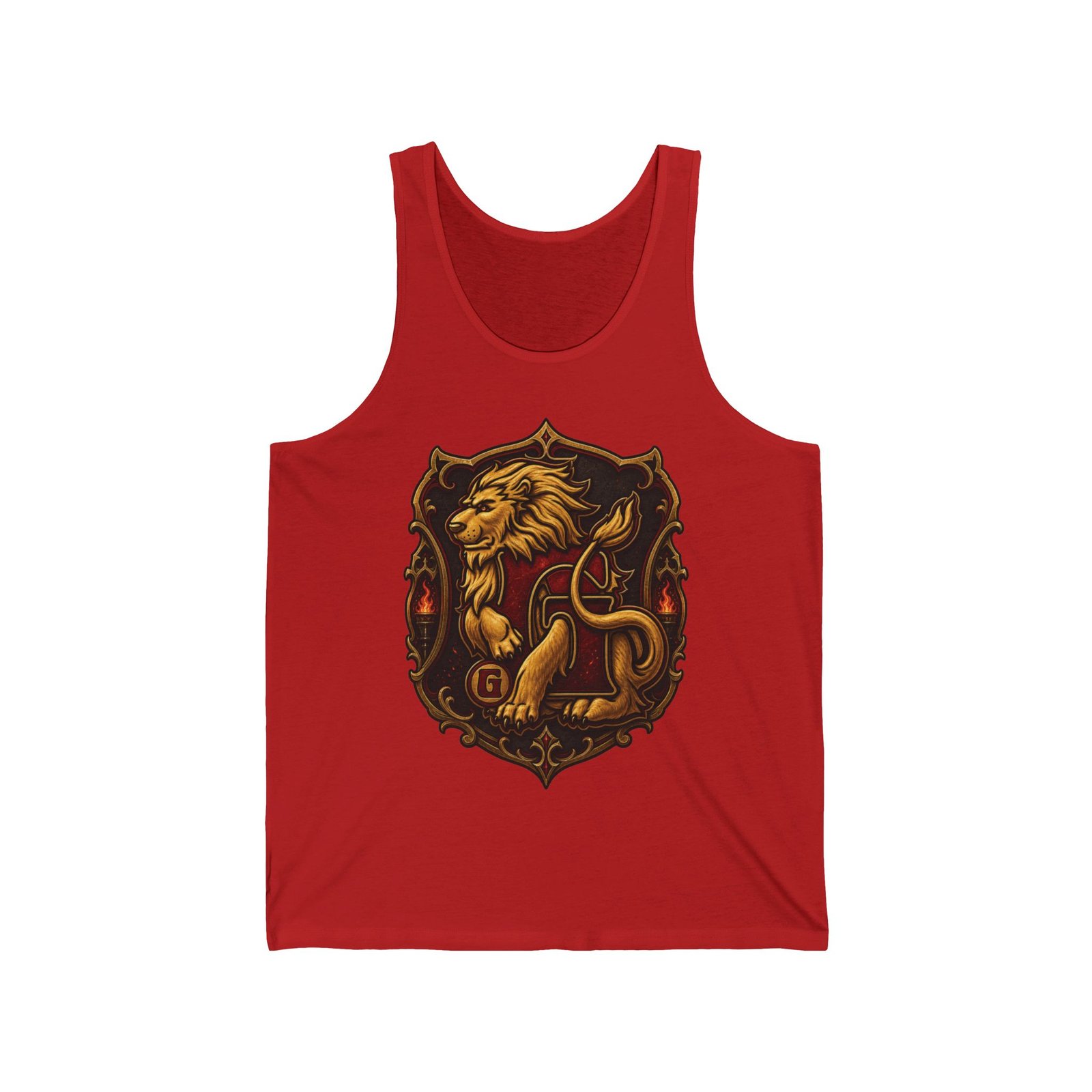House of Lion – Unisex Jersey Tank Top – Cool Wizarding School Style for Brave Hearts - Image 10