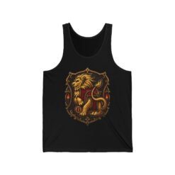 House of Lion – Unisex Jersey Tank Top – Cool Wizarding School Style for Brave Hearts - Image 3