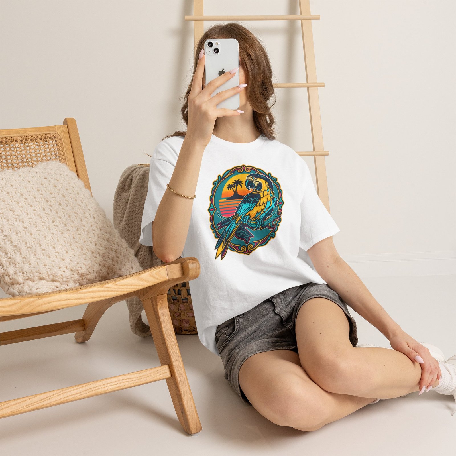 Retro Macaw - Unisex T-Shirt – Paradise Has Feathers - Image 12