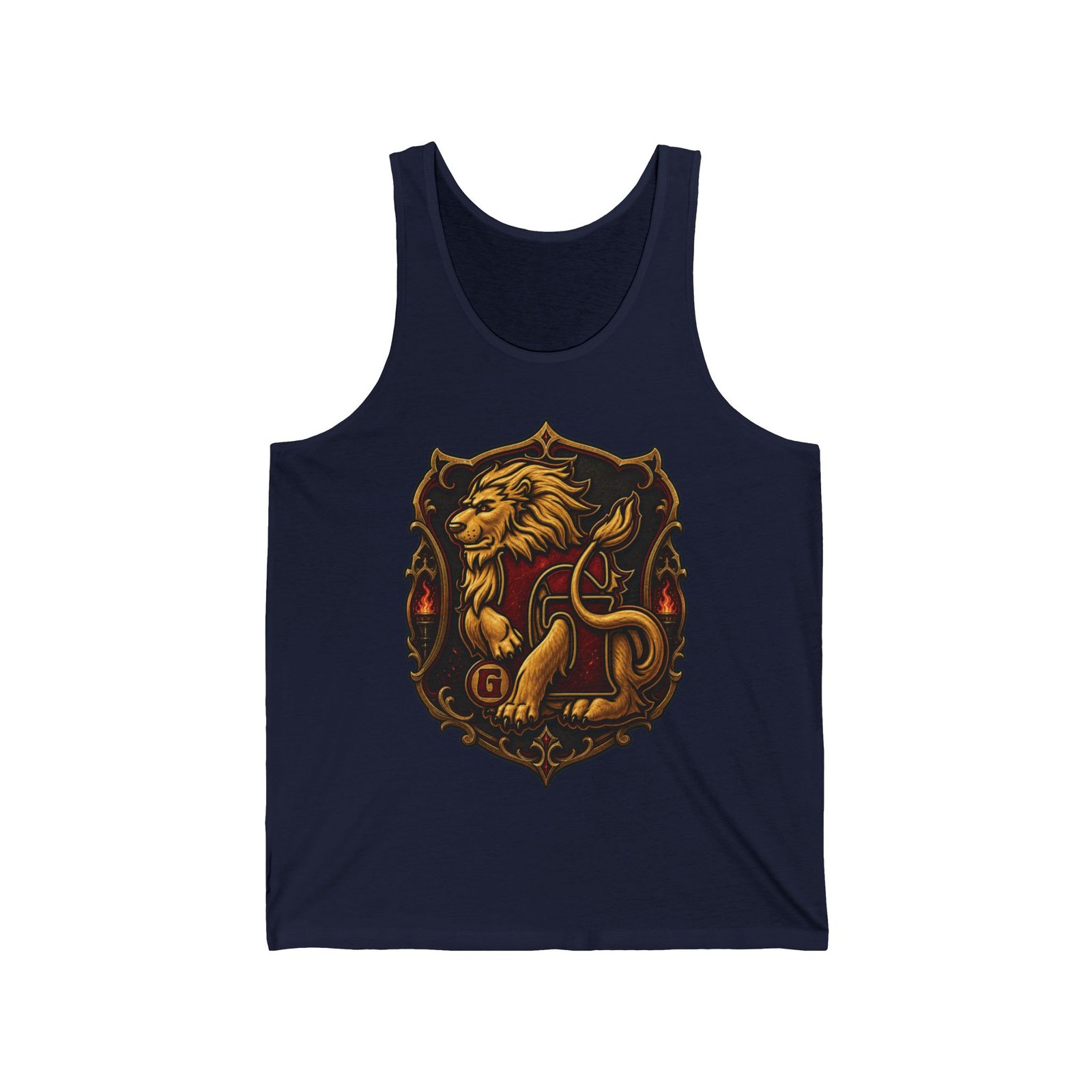 House of Lion – Unisex Jersey Tank Top – Cool Wizarding School Style for Brave Hearts - Image 9