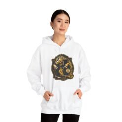 House of Badger – Unisex Hoodie – Cozy Wizarding School House Pride - Image 3
