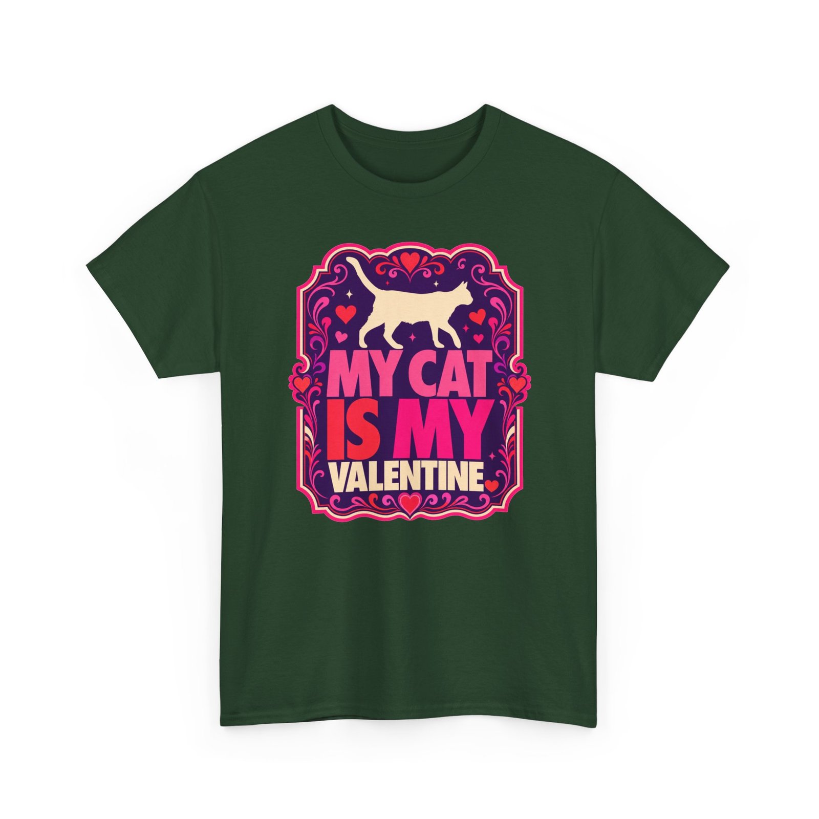 My Cat Is My Valentine - Unisex T-Shirt – True Love Has Whiskers - Image 15