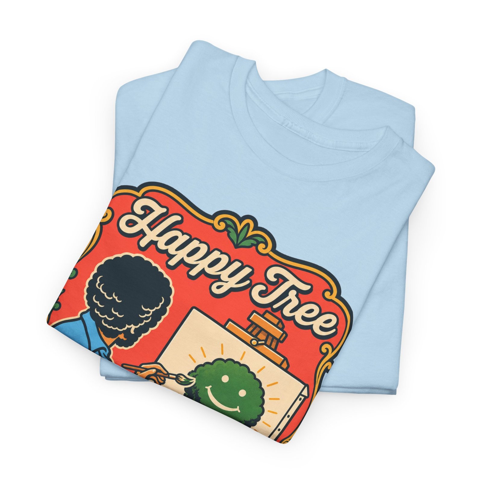 "Happy Tree" Unisex T-Shirt – Peace, Paint, and Positivity - Image 3