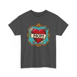 Retro Mom Heart - Unisex T-Shirt – Classic Ink, Eternal Love - Image 15