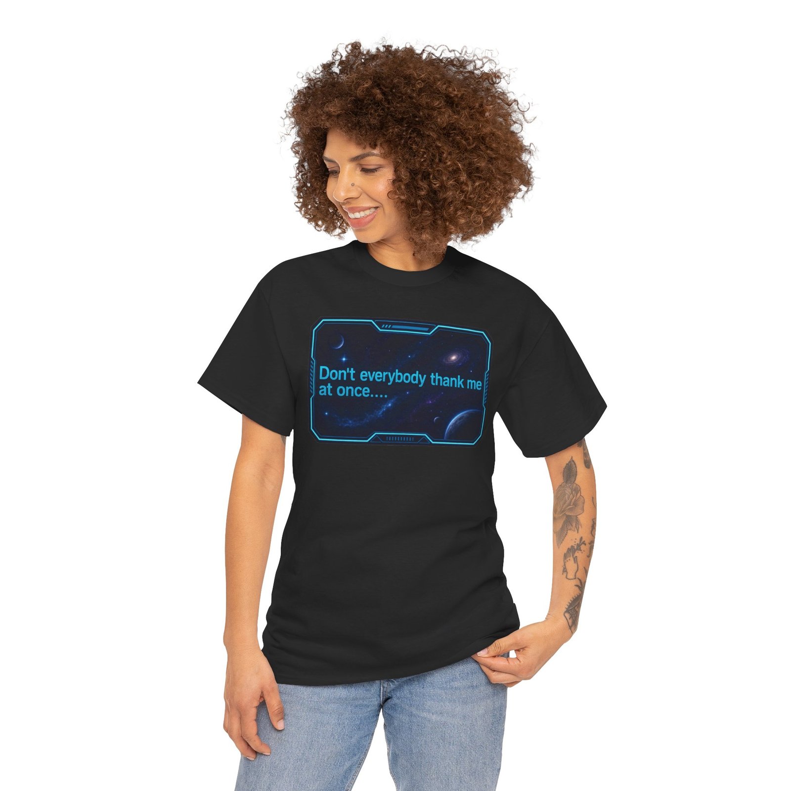 Don’t Everybody Thank Me at Once – Unisex T-Shirt – Modesty Not Included - Image 3