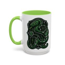 House of Snake – Accent Color Mug – Wizarding School Ambition in Every Sip - Image 16