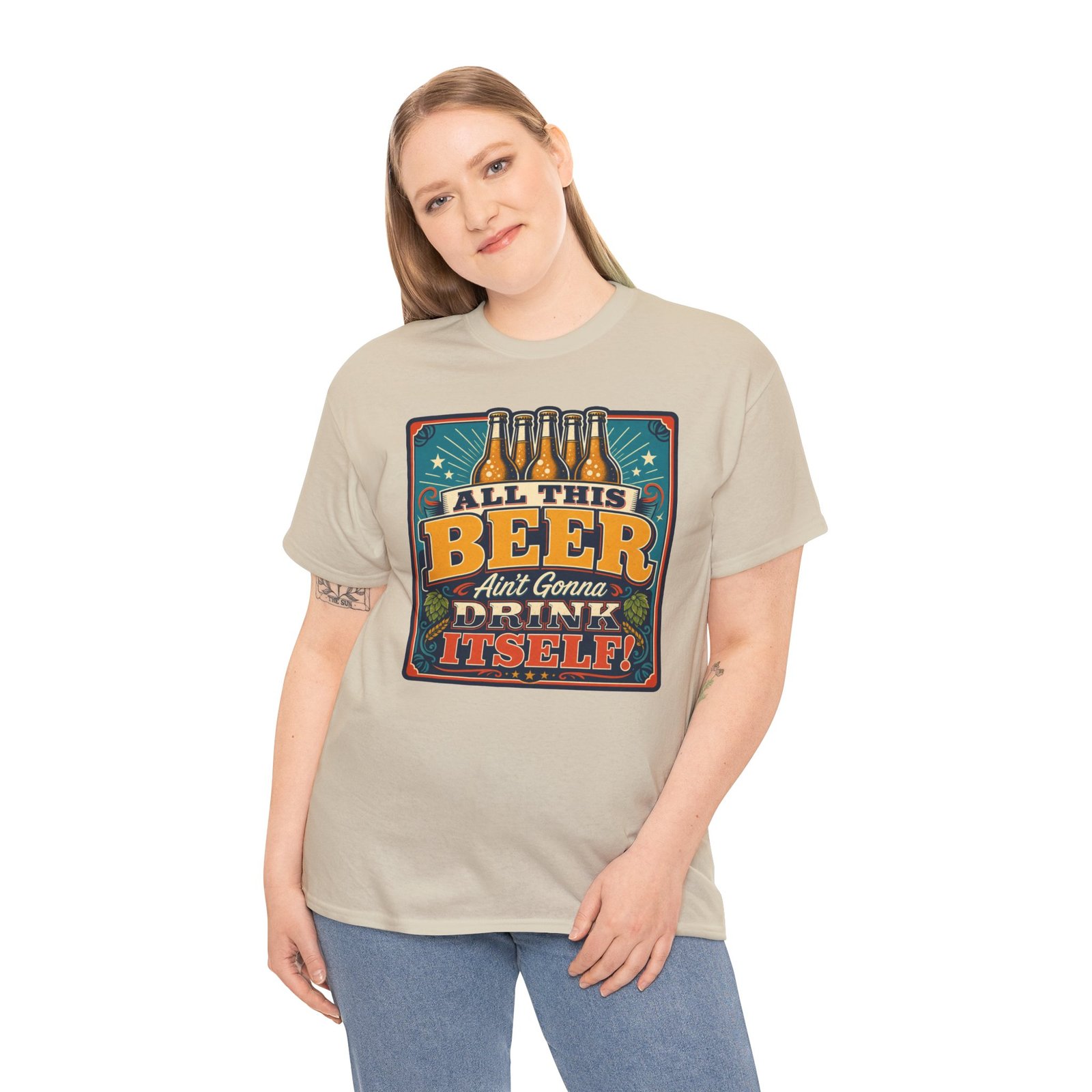 All This Beer Ain’t Gonna Drink Itself – Unisex T-Shirt – Someone Has to Step Up - Image 4
